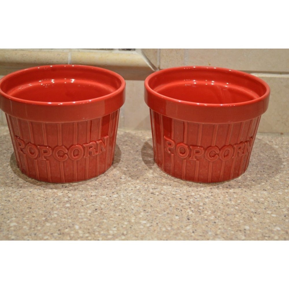 IQ Accessories Red Popcorn Bowl  Set of 2 (M)